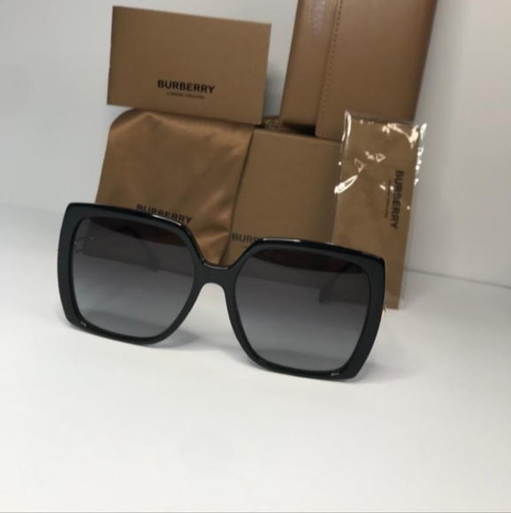 💯 Originl Burberry Luna Gray Gradient Square Ladies Sunglasses BE4332F 30018G - Picture 10 of 17